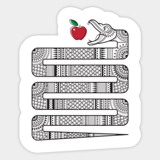 SNAKE AND APPLE Sticker